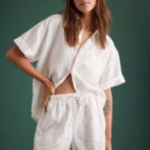 Aritzia Little Moon Air plush Sail Shirt White